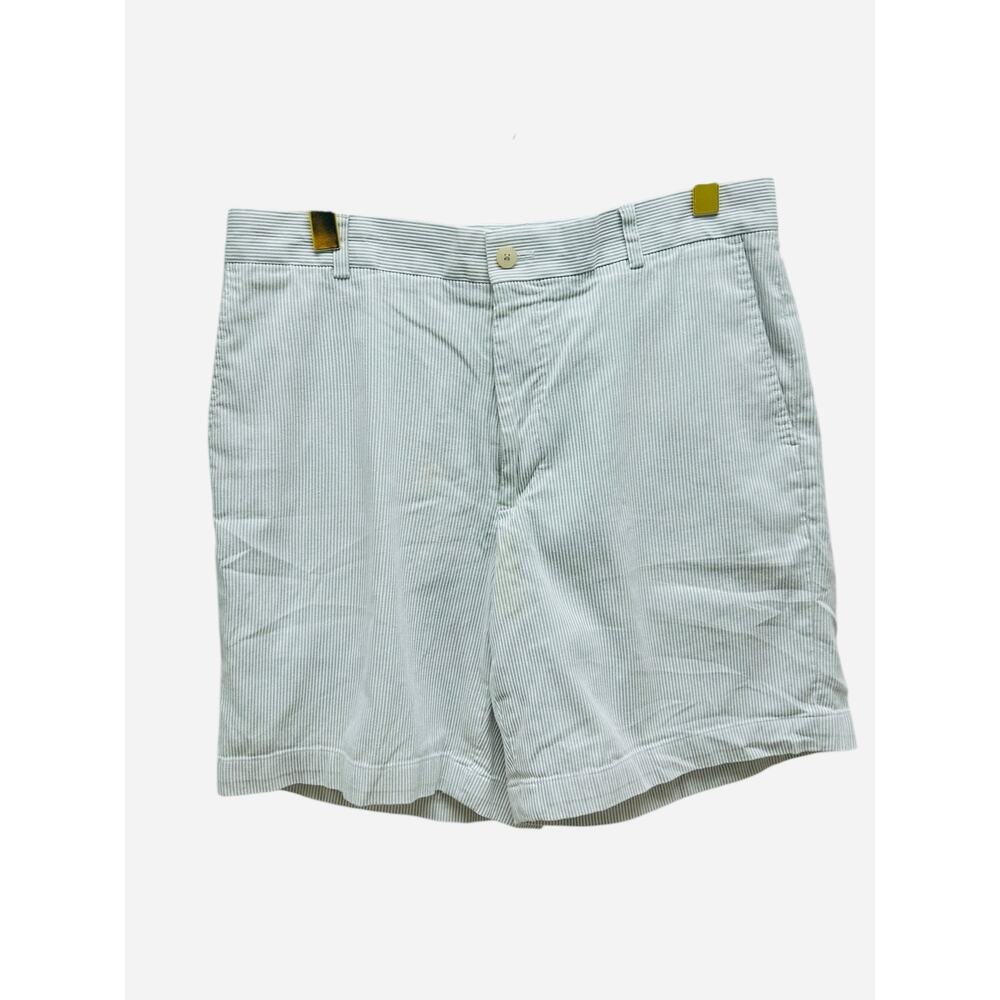 Southern Tide 34 Striped Shorts Mens Shipjack Brown White Classic Fit Cotton